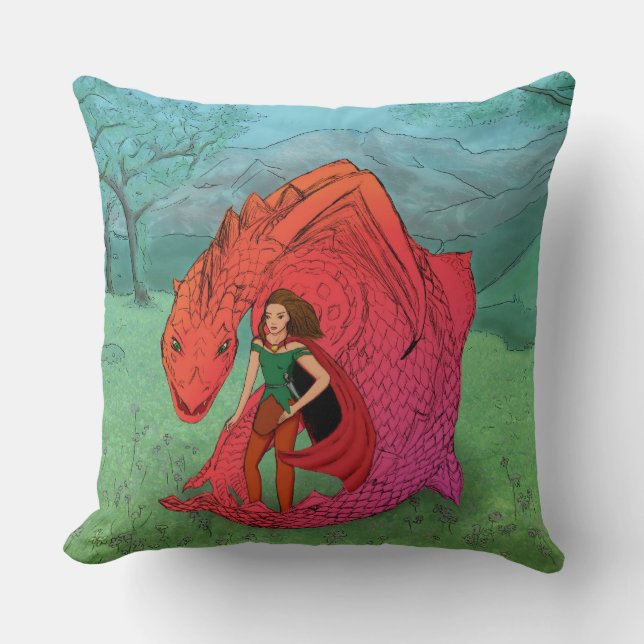 Red Baby Dragon Cushion (Front)