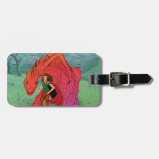 Red Baby Dragon Luggage Tag