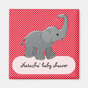 red baby elephant magnet