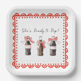 Red Baby Soda Ready to POP Paper Plate
