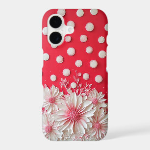 Red Background and Polka Dot Pattern