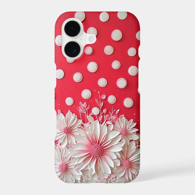 Red Background and Polka Dot Pattern (Back)