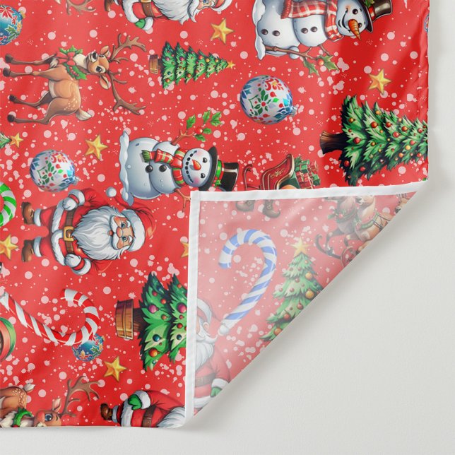 Red Background Christmas Decorative Pattern Tapestry (Creator Uploaded)