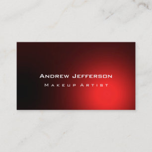 Red Background Professional Artist Business Card