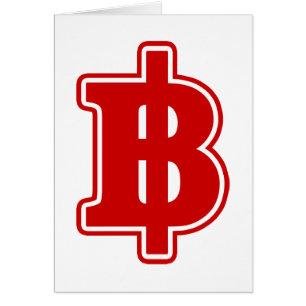 RED BAHT SIGN ฿ Thai Money Currency ฿