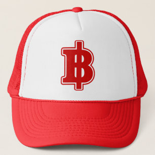 RED BAHT SIGN ฿ Thai Money Currency ฿ Trucker Hat