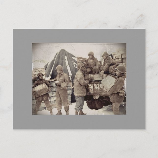 Red Ball Express Supply Convoy Postcard (Front)