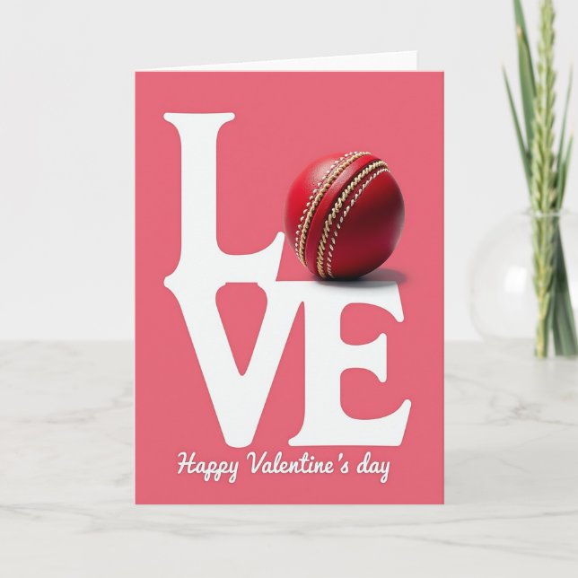 Red Ball Love Valentines Day Card (Front)