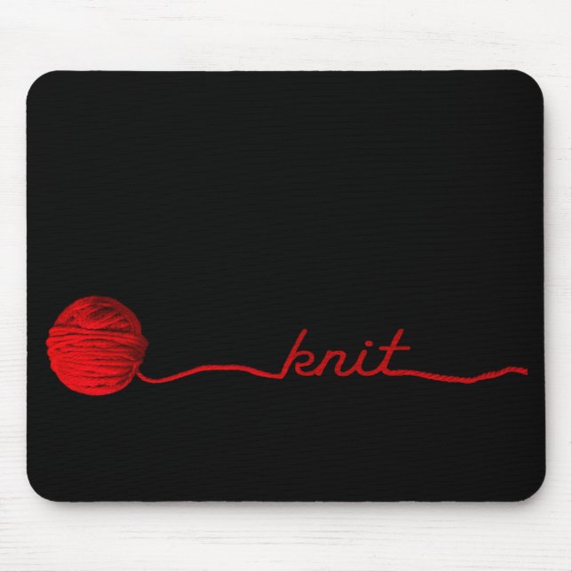 red ball of yarn mouse pad (Front)