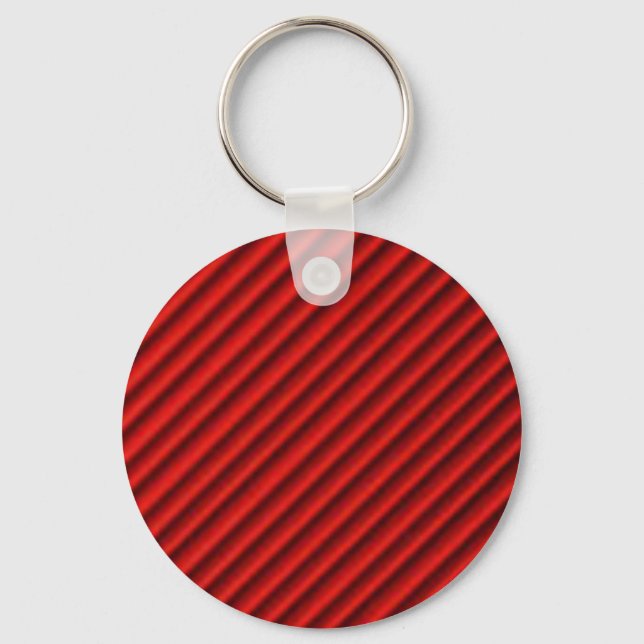 Red Ball With Black Lines Abstract Design Key Ring (Front)