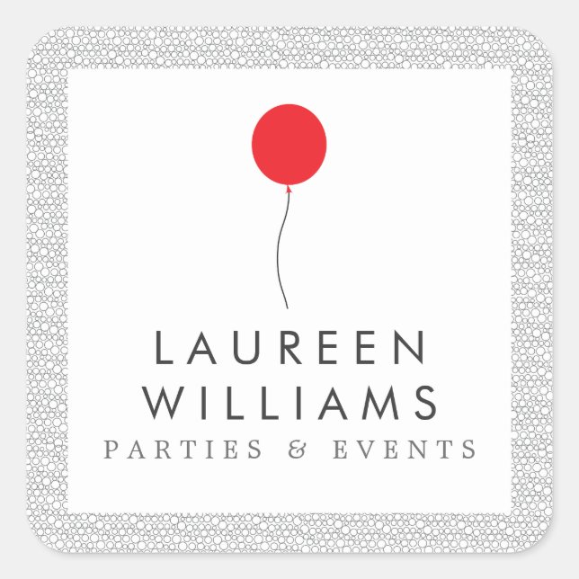 Red Balloon Logo Personalised Stickers (Front)
