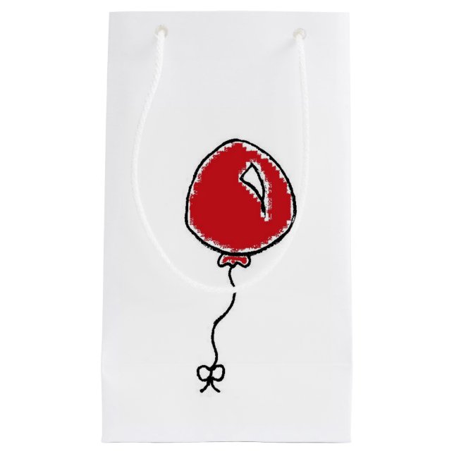 Red Balloon Party Decoration Cartoon Small Gift Bag (Front)