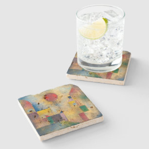 Red Balloon Paul Klee Stone Coaster