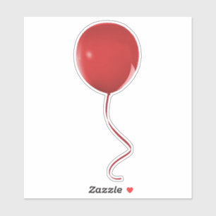 Red Balloon Sticker