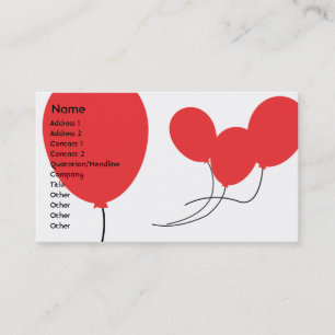 Red Balloons - Business Card