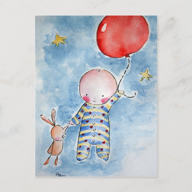 Red Baloon Postcard (Front)