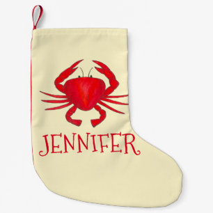 Red Baltimore Maryland Crab Chesapeake Bay Small Christmas Stocking