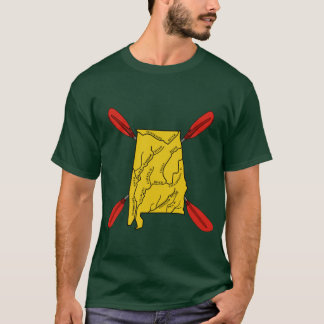 Red Bama Paddler Alabama Paddler Alabama Kayak Pad T-Shirt