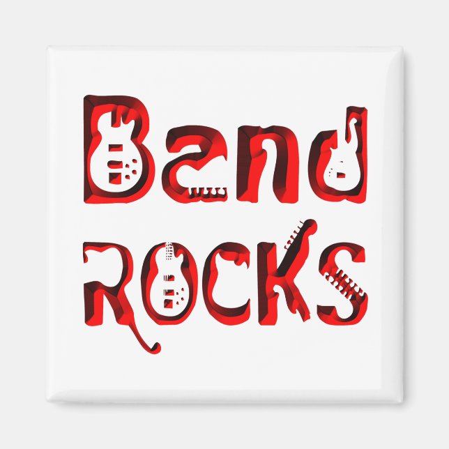 Red Band Rocks in Red Magnet (Front)