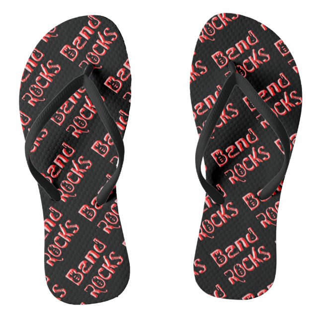 Red Band Rocks in Red Thongs (Footbed)