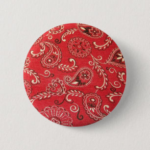 Red Bandana 6 Cm Round Badge