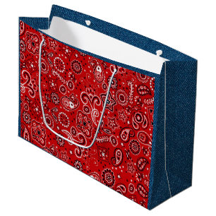 Red Bandana and Blue Jeans Large Gift Bag