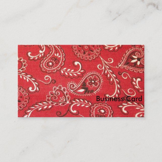 Red Bandana Business Card (Front)