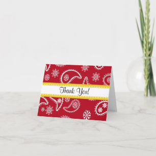Red Bandanna All Occasion Thank You Note Card
