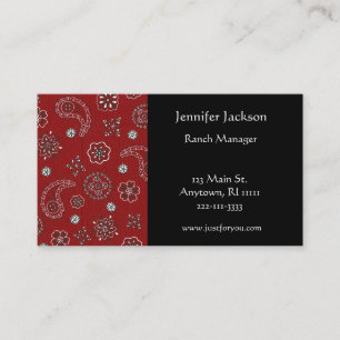 Red Bandanna Business Cards
