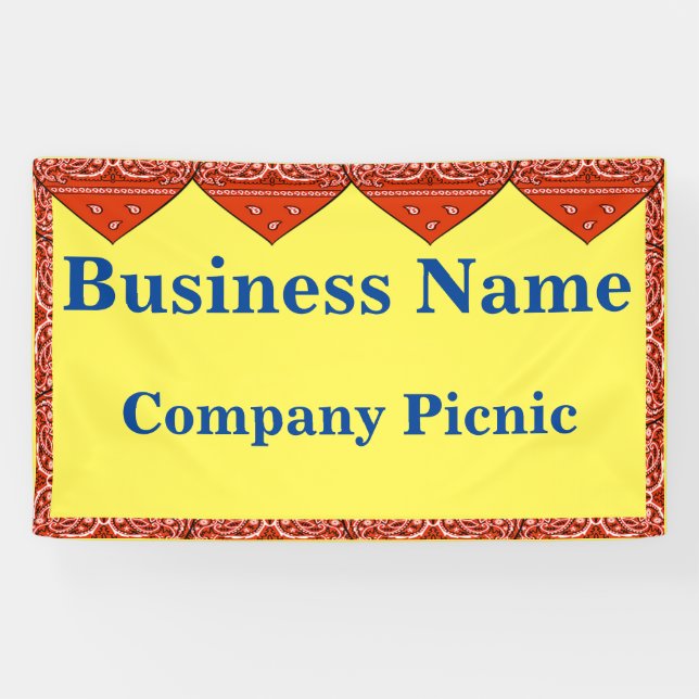 Red Bandanna Custom Banner (Horizontal)