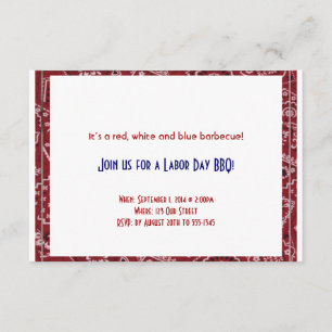 Red Bandanna Frame Labour Day Invitation