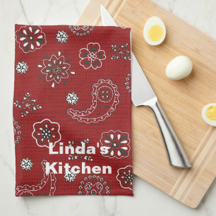 Red Bandanna Kitchen Towel