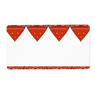 Red Bandanna Labels