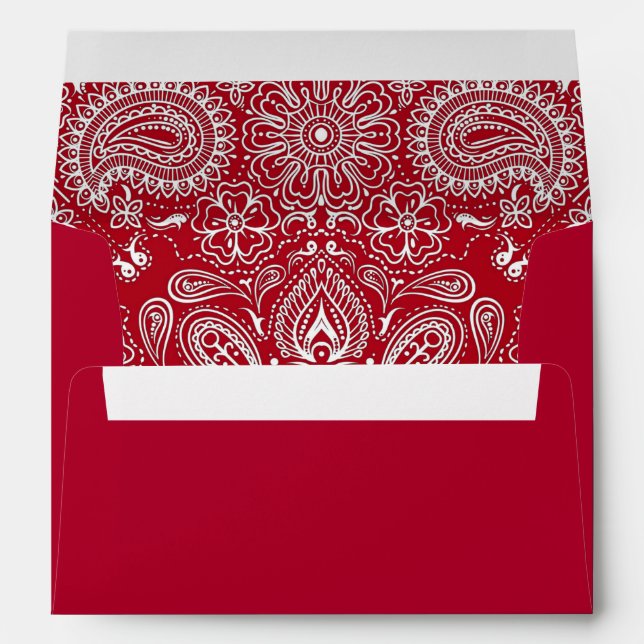 Red Bandanna Personalise Envelope (Back (Bottom))