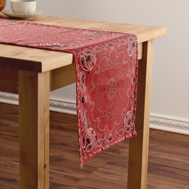 Red Bandanna  Short Table Runner (In Situ)
