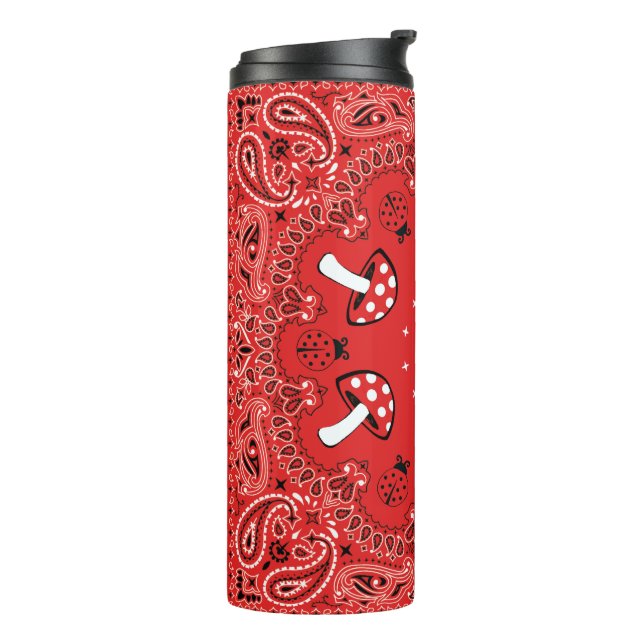 Red Bandanna Thermal Tumbler (Rotated Left)