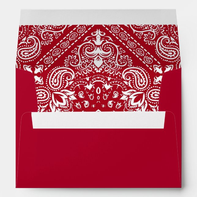 Red Bandanna Two Personalise Envelope (Back (Bottom))