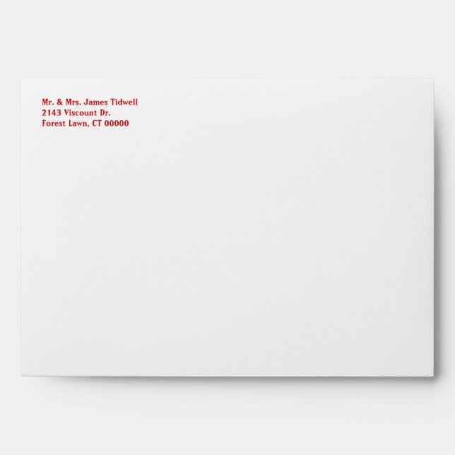 Red Bandanna Western Invitation Envelope (Front)