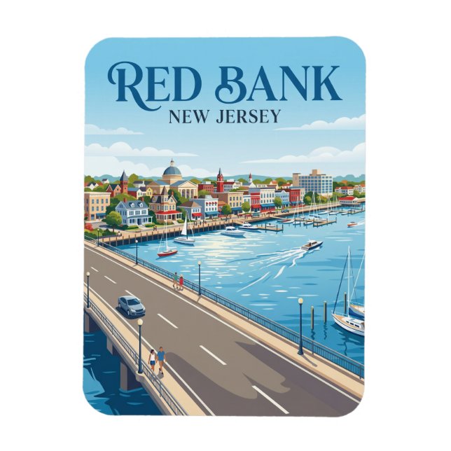 Red Bank New Jersey Magnet (Vertical)