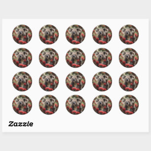 Red Banksia Tree With Koala Bear, Classic Round Sticker