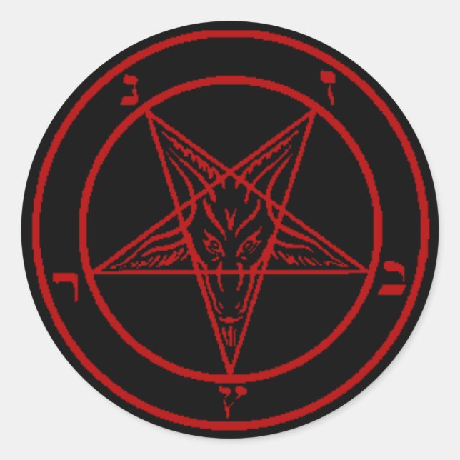 Red Baphomet Stickers (Front)