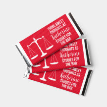 Red Bar Exam Law School Candy Wrappers
