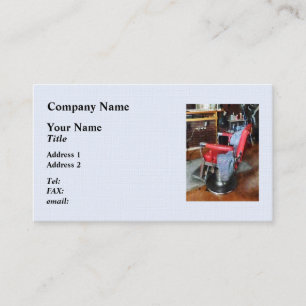 Red Barber Chair Business Card