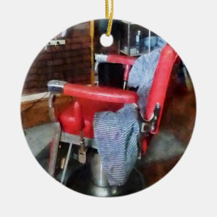 Red Barber Chair Ceramic Tree Decoration