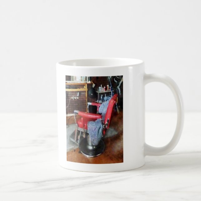 Red Barber Chair Coffee Mug (Right)