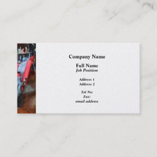 Red Barber Chair - Platinum Finish Business Card