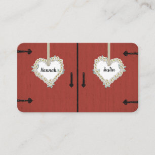 Red Barn and Daisies Country Wedding Reception Place Card