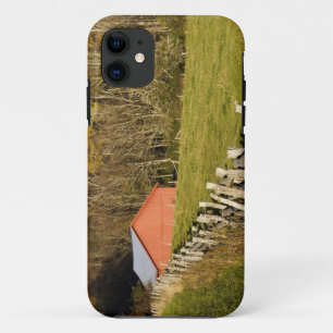 Red barn and fencerow along the Blue ridge iPhone 11 Case