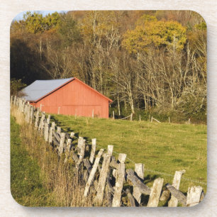 Red barn and fencerow along the Blue ridge Coaster