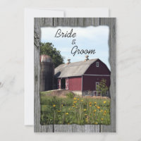 Red Barn and Silo Country Wedding